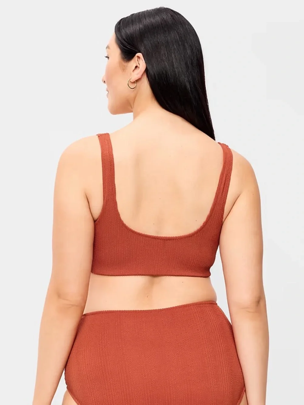 Old Navy Ribbed Scoop-Neck Swim Top M